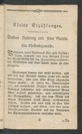 Kleine Erzählungen