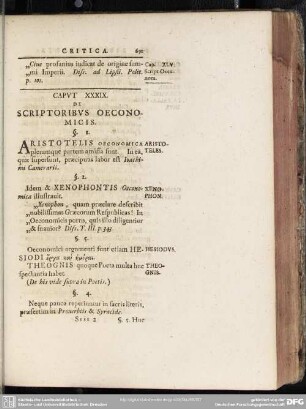 Caput XXXIX [XLV]. De Scriptoribus Oeconomicis