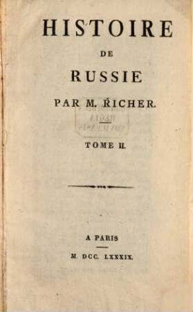 Histoire De Russie, 2