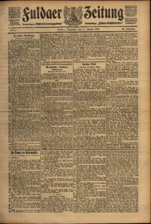 Ausgabe vom Donnerstag, den 21. Januar 1909.