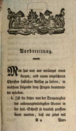 Lehre der heiligen Schrift von der Dreyeinigkeit Gottes, 1