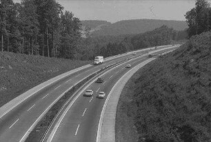 Rohrbrunn: Autobahn von der Brücke der B 8, Richtung Würzburg