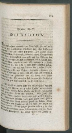 Fuenfte Klasse. Die Insekten.