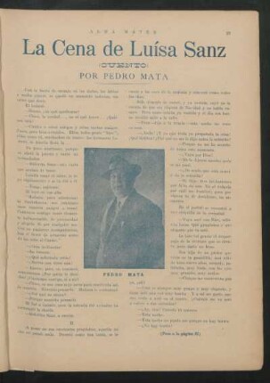 La cena de Luísa Sanz : (Cuento)