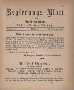 Nr. 41 : 31. Dezember 1872