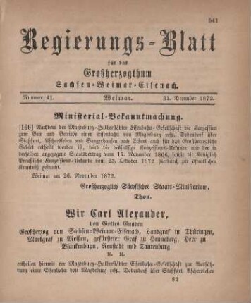 Nr. 41 : 31. Dezember 1872