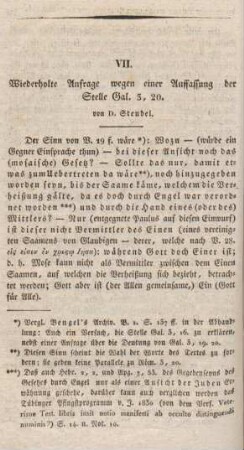 148-156 Wiederholte Anfrage wegen einer Auffassung der Stelle Gal 3,20