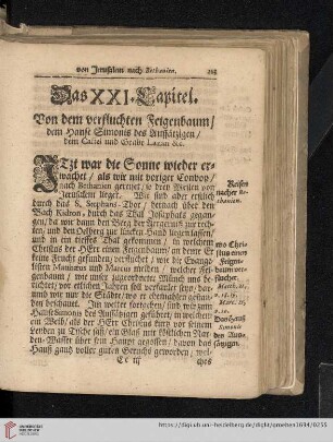 Das XXI. Capitel