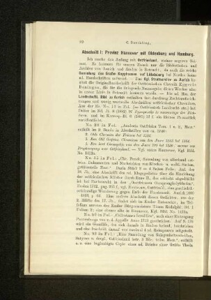 Abschnitt I: Provinz Hannover mit Oldenburg und Hamburg.
