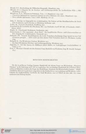 Benutzte Handschriften