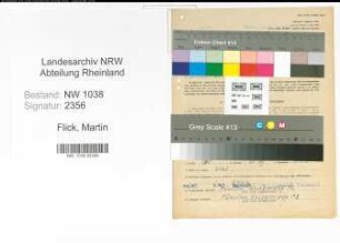 Entnazifizierung Martin Flick , geb. 08.04.1904 (Waescher)