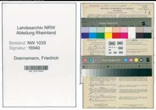 Entnazifizierung Friedrich Doernemann , geb. 23.12.1902 (Dreher)