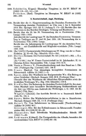 6. Forstwirtschaft, Jagd, Fischfang