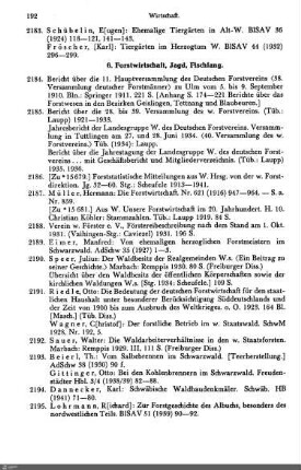 6. Forstwirtschaft, Jagd, Fischfang