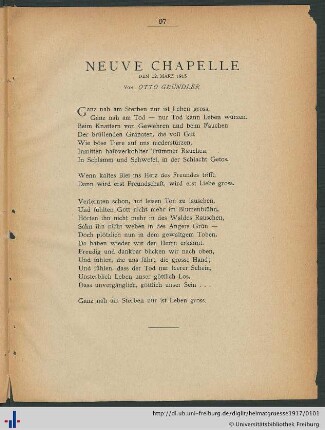 Neuve Chapelle. Den 12. März 1915.