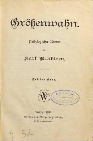 Größenwahn : pathologischer Roman, 3