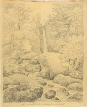 Wasserfall bei Langenhennersdorf (Bad Gottleuba-Berggießhübel-Langenhennersdorf) in der Sächsischen Schweiz