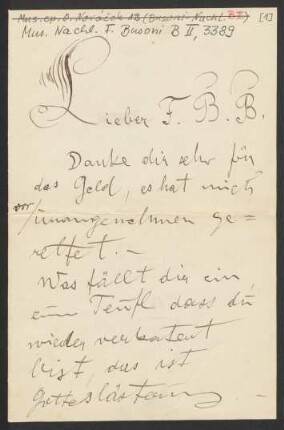 Brief an Ferruccio Busoni, 12.07.1892