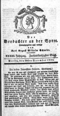 52. Stueck, 29. Dezember 1834