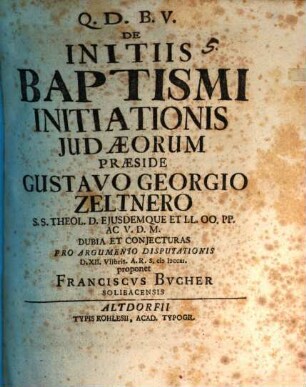 De Initiis Baptismi Initiationis Judæorum