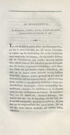 Xde hoofdstuk. De Molukken, Celebes, Borneo, Sumatra en andere Nederlandsche bezittingen in Azie