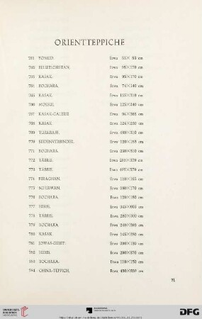 Orientteppiche (Nr. 761 - 892)