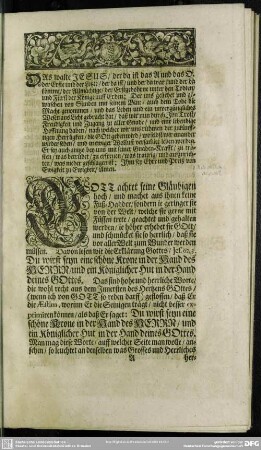 Leichenpredigt : Christliche Leich-Predigt, [allgemeiner Eingang], Der Text, Eingang, Abhandlung, Usus