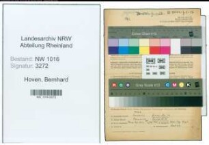 Entnazifizierung Bernhard Hoven , geb. 04.08.1893 (Landwirt)