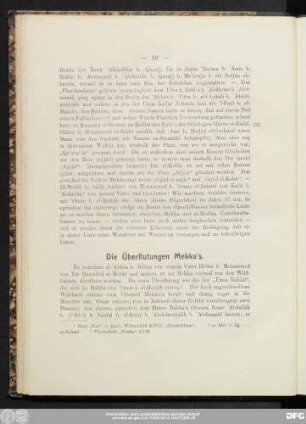 Die Überflutungen Mekka's.
