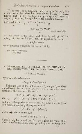 A geometrical illustration of the cubic transformation in elliptic functions.
