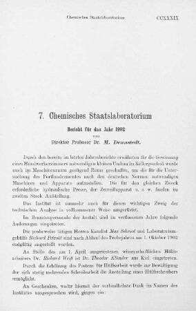 7. Chemisches Staatslaboratorium