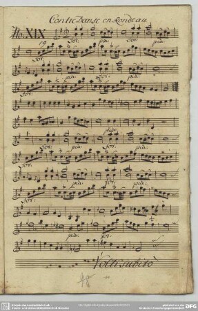 19. Anonymus, Contredanses, G-Dur