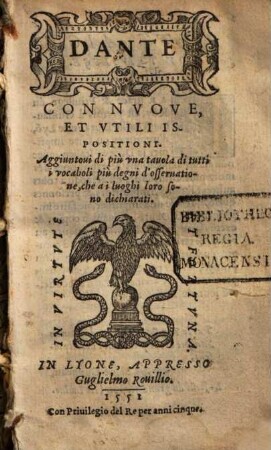 La divina Commedia : con nuove ... ispositioni