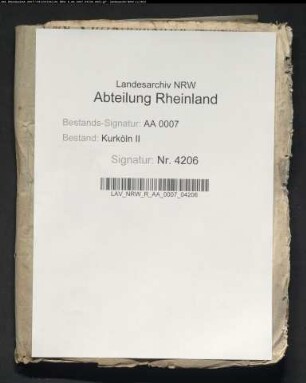 Verhandlungen und Kompromiss betr. die kölnischen Lehen Jülichs in der Herrschaft Löwenberg, zu Honnef, Aegidienberg, Rheidt, Kassel, Sieglar, Rodenkirchen, Schloss Löwenberg und Grothenrath
