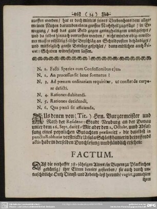 No. 1. Facti Species cum Confessionibus eius ...