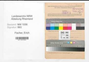 Entnazifizierung Erich Fischer , geb. 24.05.1897 (Glasschleifer)