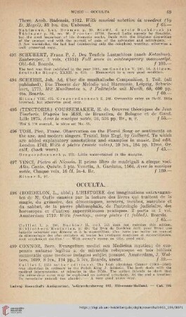 Occulta (No. 498 - 507)