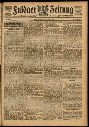 Zweite Ausgabe vom Mittwoch, den 08. Juni 1904.