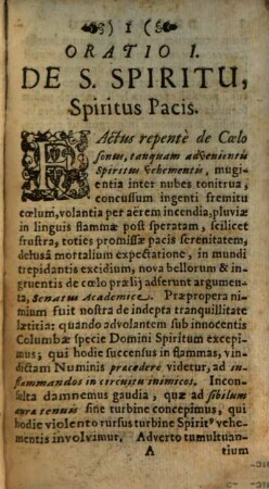 Orationes Nicolai Avancini è Soc. Jesu : In tres partes divisae, 1. De Deo Et Deo-Homine