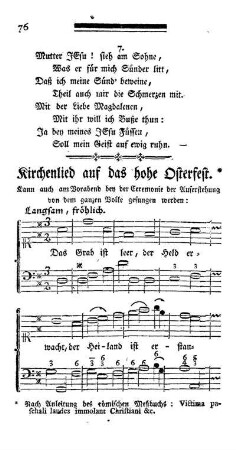 Kirchenlied auf das hohe Osterfest.
