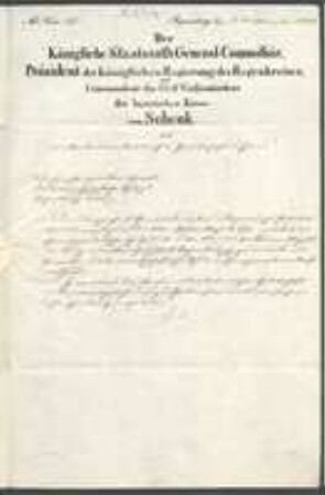 Brief von Eduard von Schenk an Regensburgische Botanische Gesellschaft