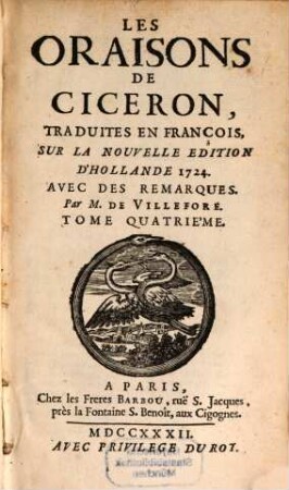 Les Oraisons De Ciceron, 4