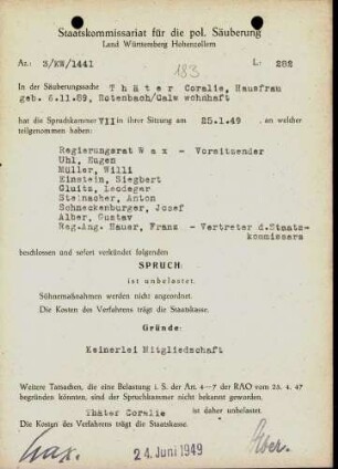 Thäter, Carolie