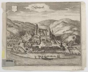 Ansicht von Steyregg, Radierung, um 1650? : Steyreck. - [Frankfurt] : [Merian] , [ca. 1650?]. - 1 Ansicht : Radierung ; 17 x 14 cm