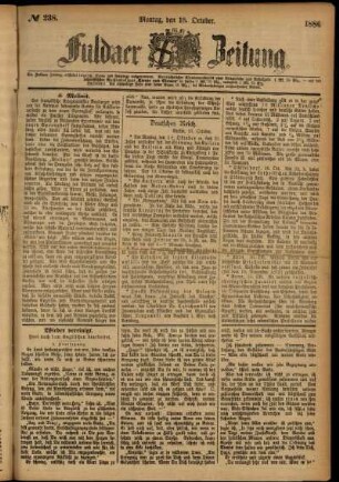 Ausgabe vom Montag, den 18. Oktober 1886.