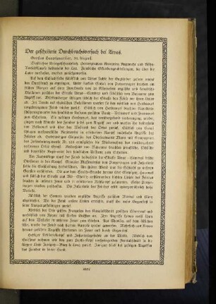 Der gescheiterte Durchbruchsversuch bei Arras.