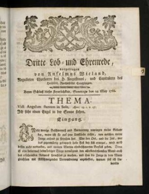 47-71, Dritte Lob- und Ehrenrede von dem heiligen Seraphin.
