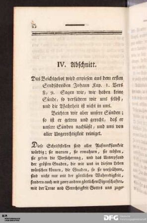 IV. Abschnitt.