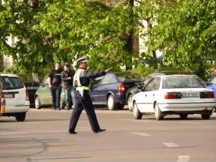 Verkehrspolizist in Bukarest