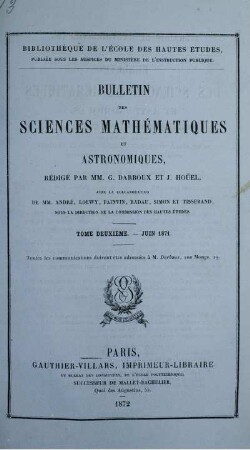 Tome Deuxieme. - Juin 1871.